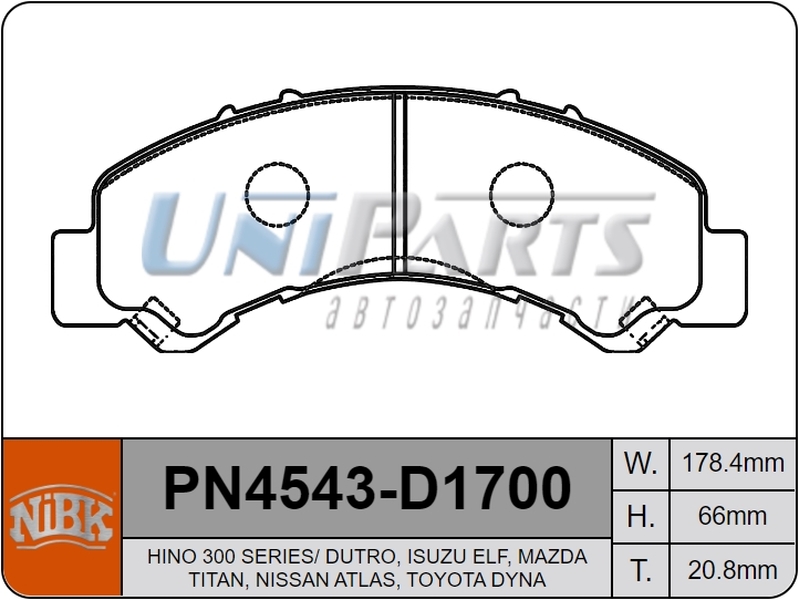 Купить запчасть NIBK - PN4543 
