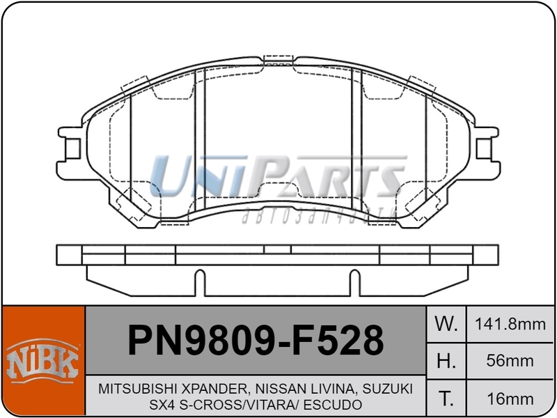 Купить запчасть NIBK - PN9809 