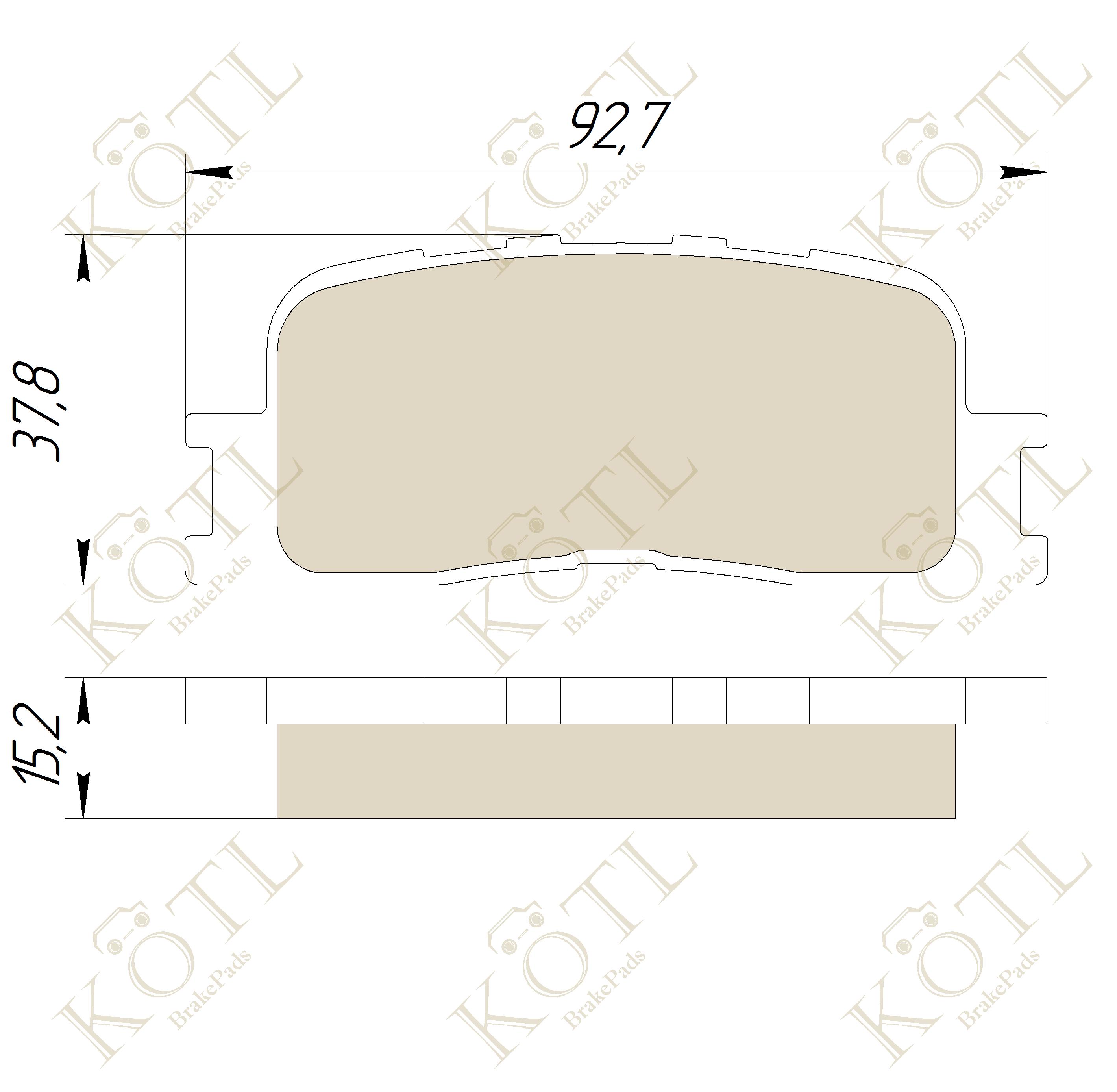 Колодки на Toyota Camry (Тойота Камри) 10, 15, 20, 25, 30, 35, 40, 45 ...